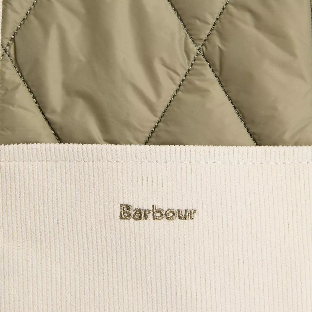 Barbour Healy Quilted Tote Bag Bleached Olive
