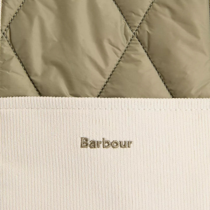 Barbour Healy Quilted Tote Bag Bleached Olive