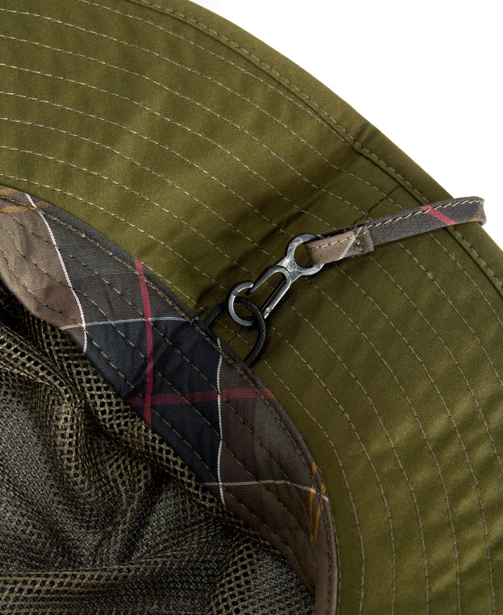Barbour Longhall Bucket Hat – Dark Olive