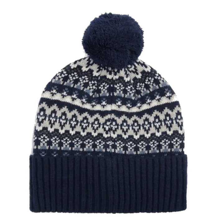 Barbour Fairisle Marlow Bobble Hat Navy
