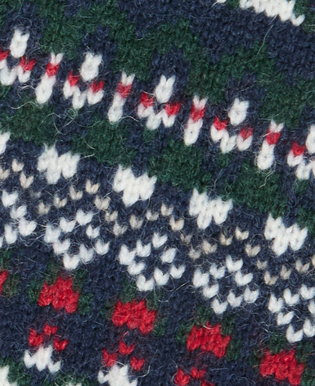 Barbour Marlow Fair Isle Knitted Gloves, Navy/Evergreen