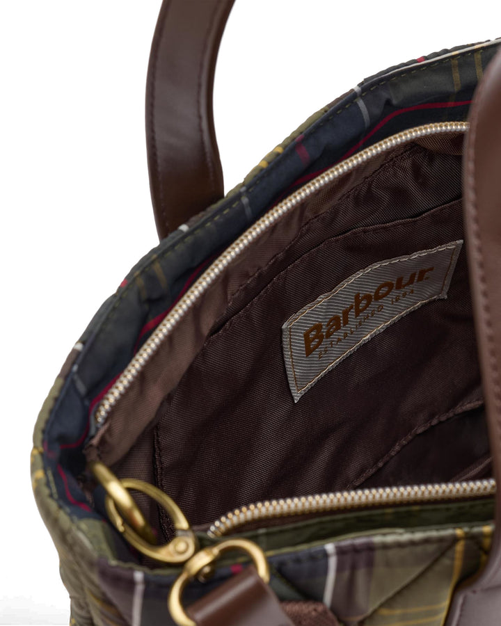 Barbour Mini Quilted Tote Bag in Classic Tartan
