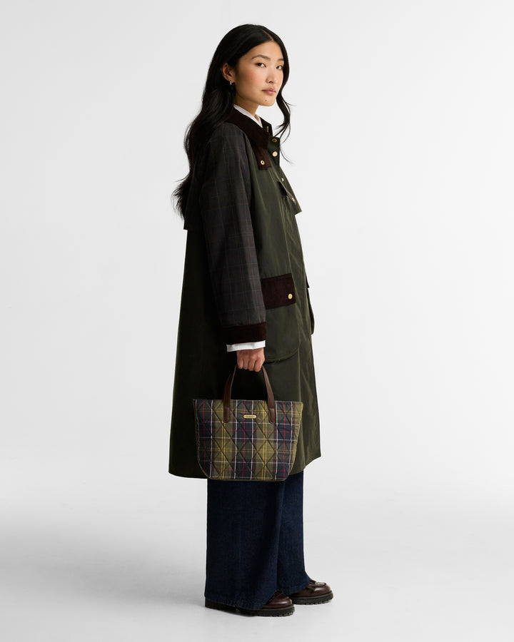 Barbour Mini Quilted Tote Bag in Classic Tartan