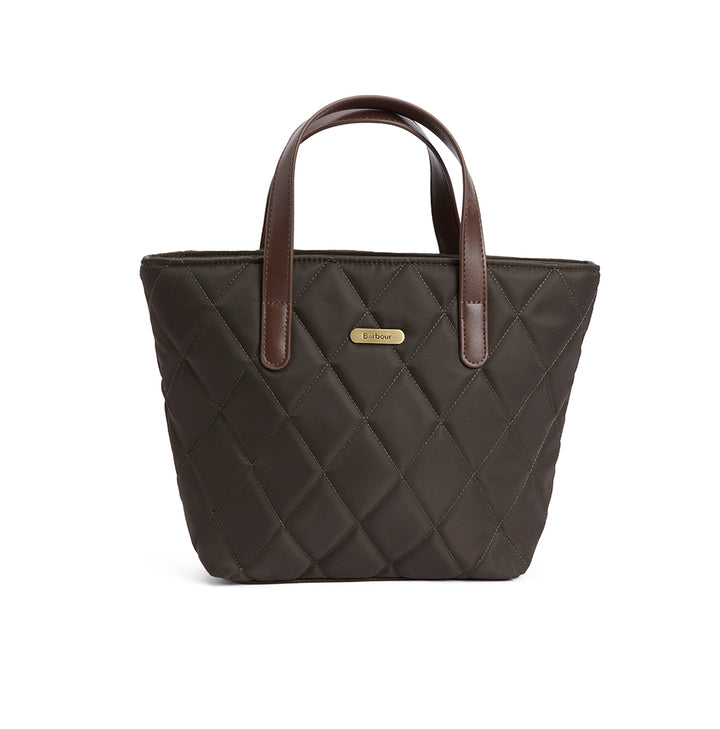 Barbour Mini Quilted Tote Bag in Olive