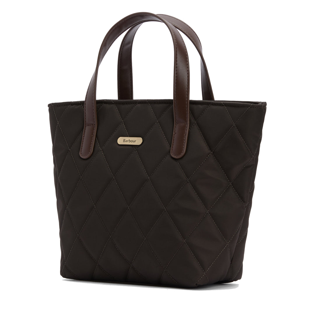 Barbour Mini Quilted Tote Bag in Olive