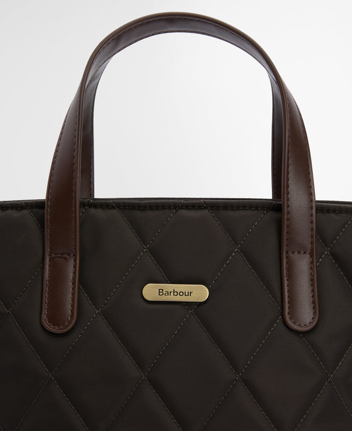 Barbour Mini Quilted Tote Bag in Olive