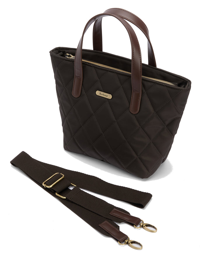 Barbour Mini Quilted Tote Bag in Olive