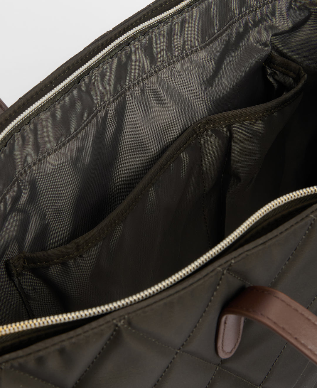 Barbour Quilted Tote Bag in Olive
