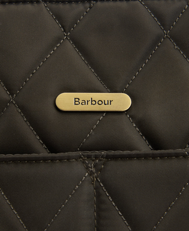 Barbour Quilted Tote Bag in Olive