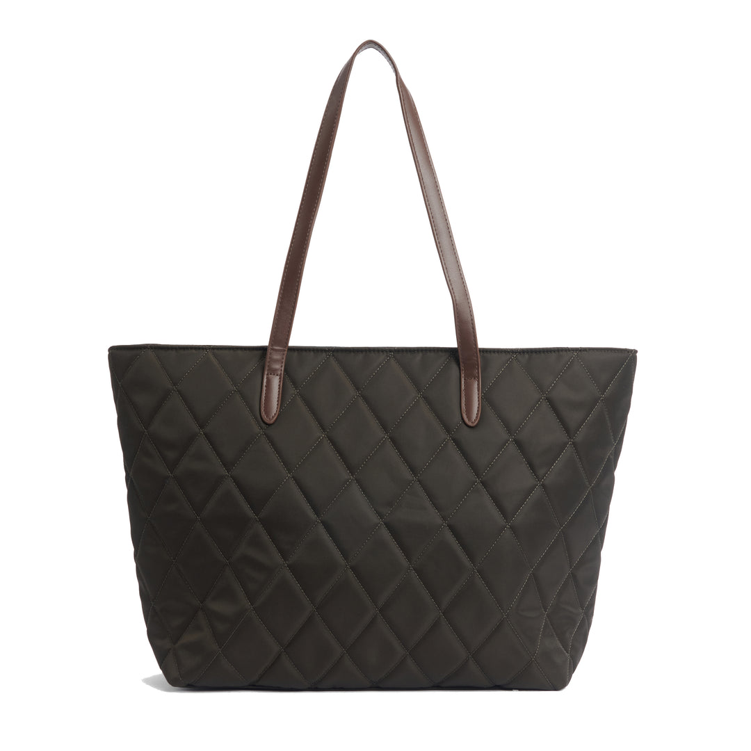 Barbour Quilted Tote Bag in Olive