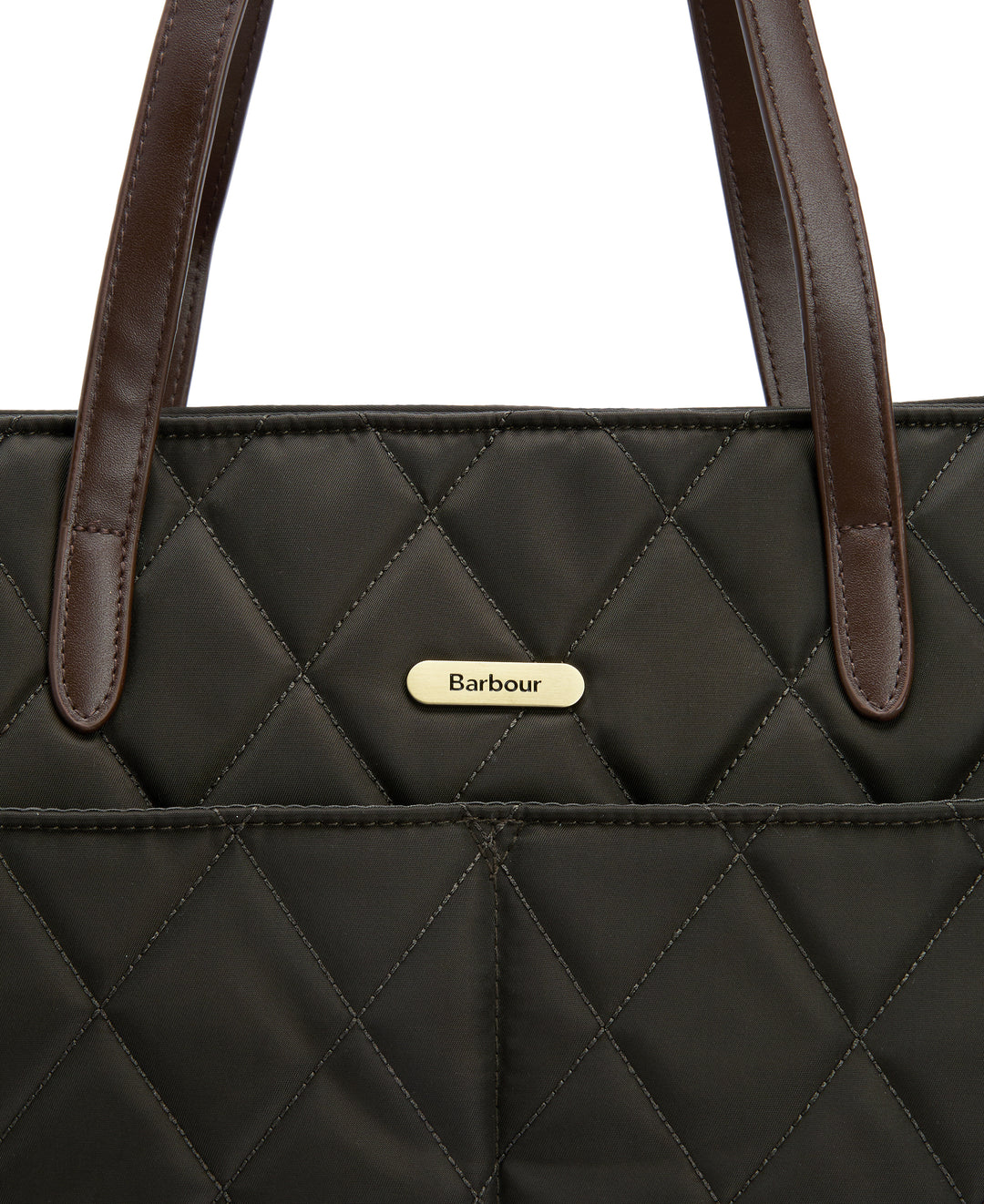 Barbour Quilted Tote Bag in Olive
