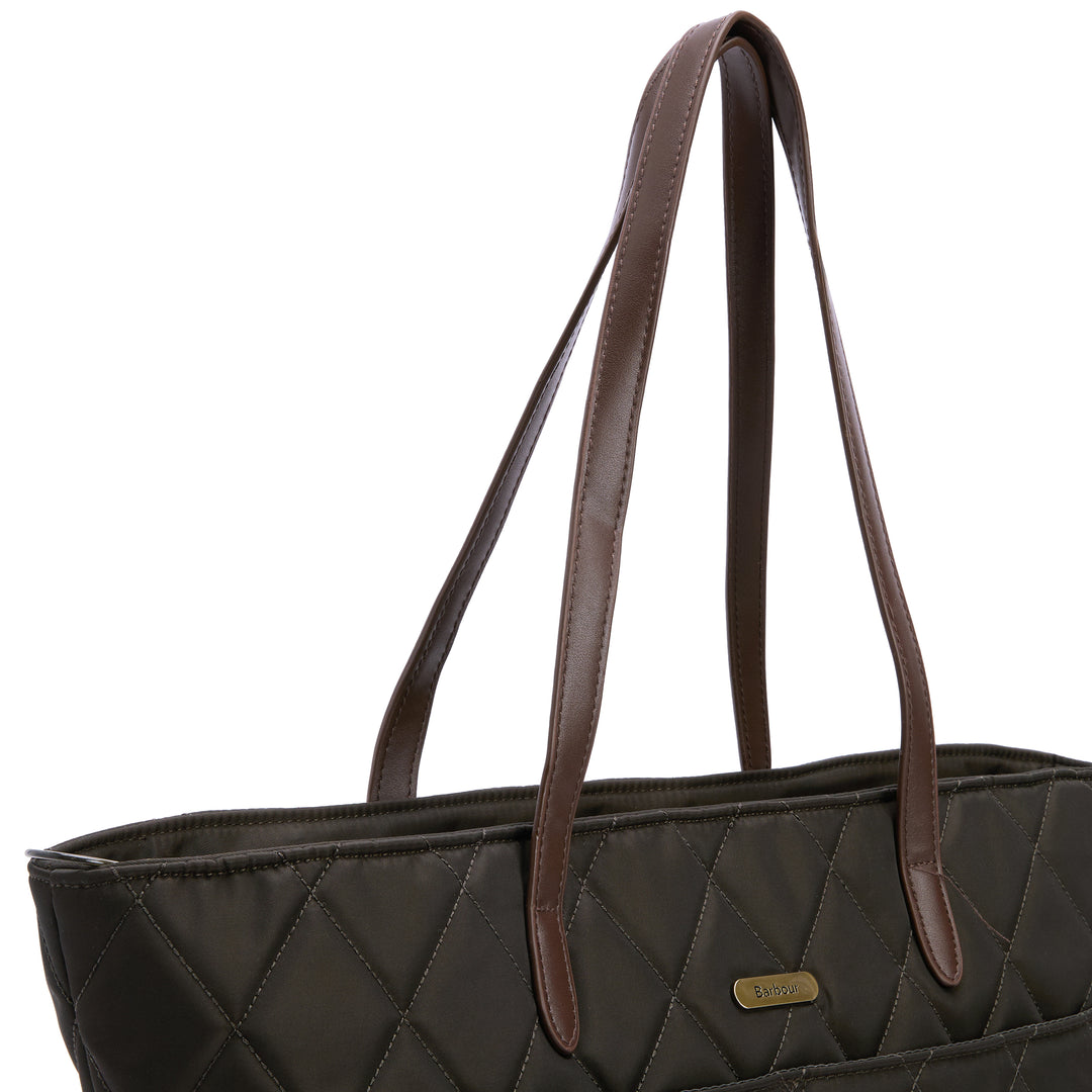 Barbour Quilted Tote Bag in Olive