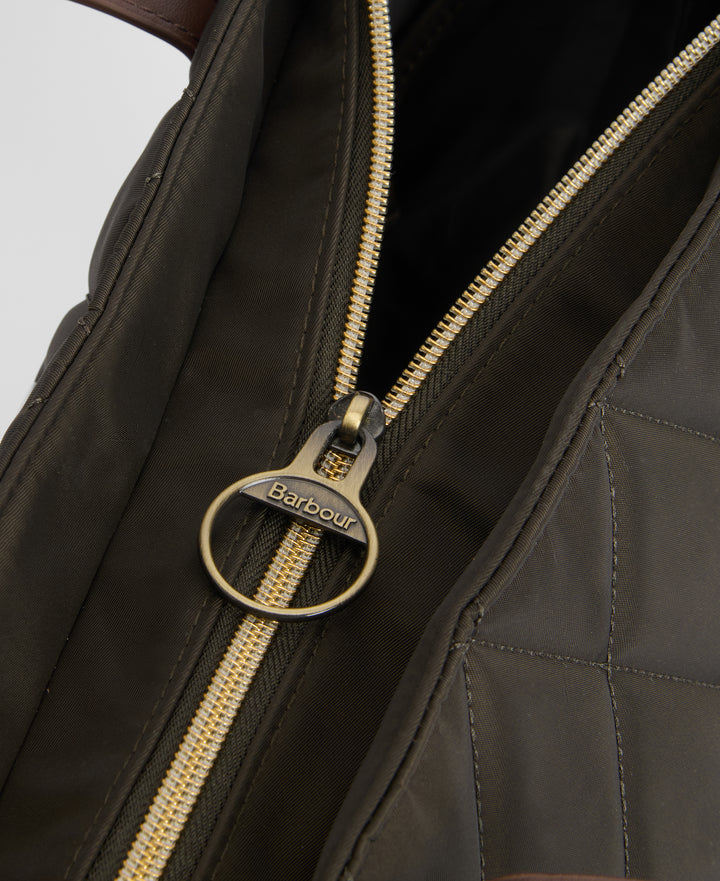 Barbour Quilted Tote Bag in Olive