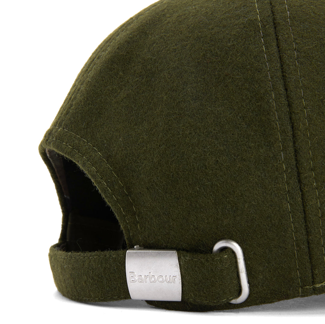 Barbour Adjustable Roker Melton Wool Baseball Cap