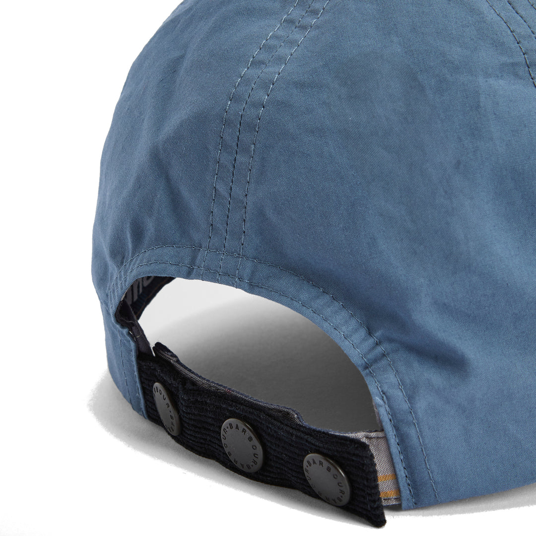 Barbour Adjustable Transport Dry Wax Baseball Cap in Washed Blue