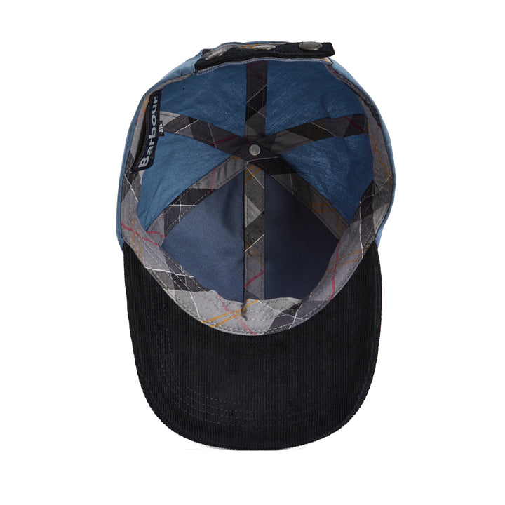 Barbour Adjustable Transport Dry Wax Baseball Cap in Washed Blue