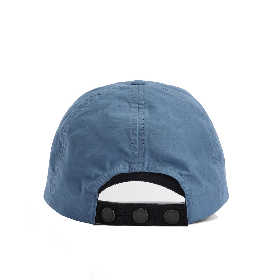 Barbour Adjustable Transport Dry Wax Baseball Cap in Washed Blue