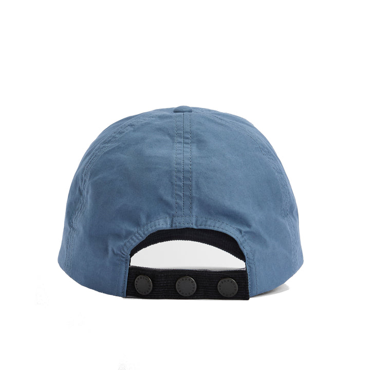 Barbour Adjustable Transport Dry Wax Baseball Cap in Washed Blue