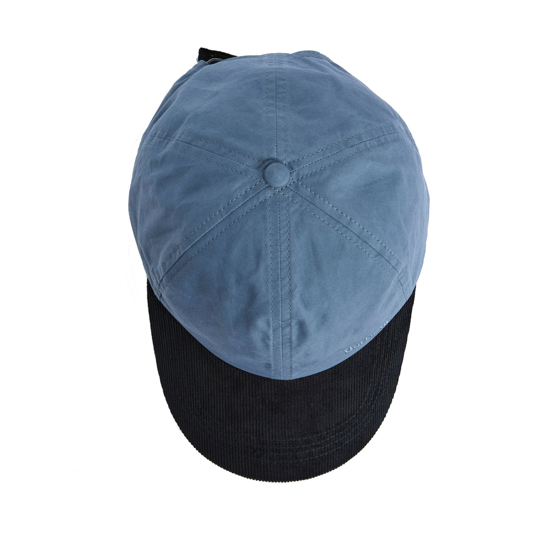 Barbour Adjustable Transport Dry Wax Baseball Cap in Washed Blue