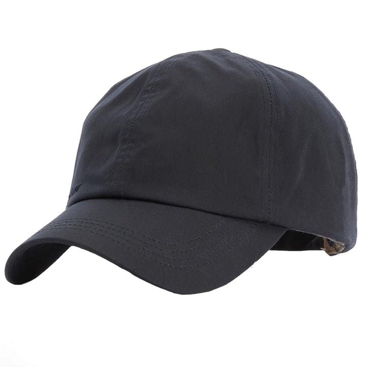 Barbour Adjustable Waxed Cotton Baseball Cap in Navy