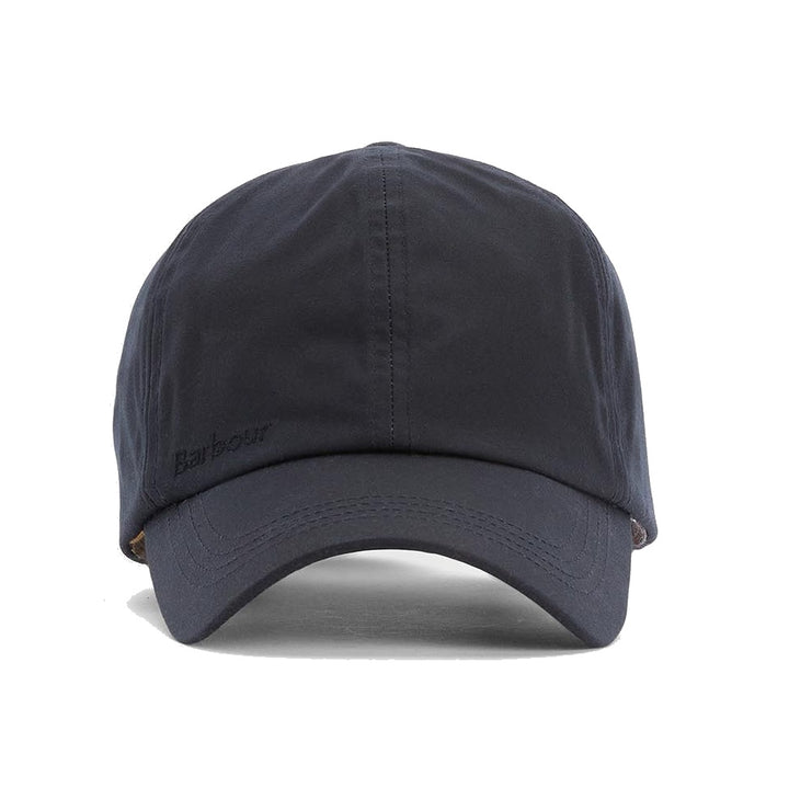 Barbour Adjustable Waxed Cotton Baseball Cap in Navy