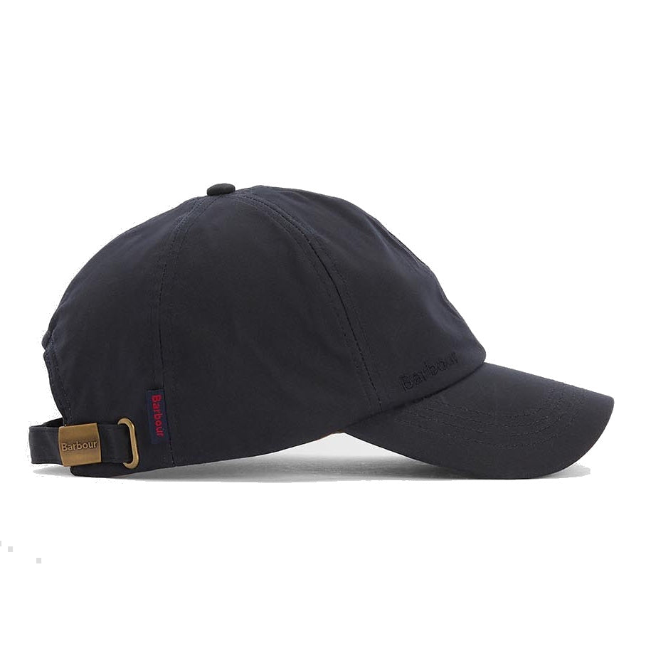 Barbour Adjustable Waxed Cotton Baseball Cap in Navy