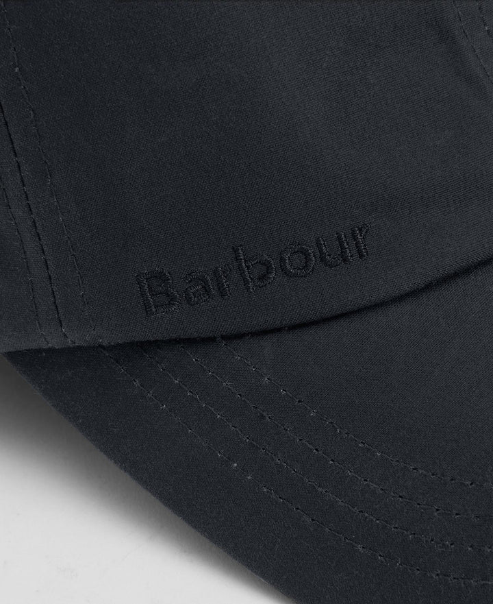 Barbour Adjustable Waxed Cotton Baseball Cap in Navy