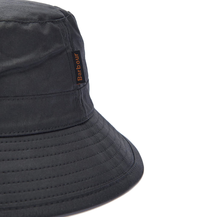 Barbour Waxed Cotton Bucket Hat Black