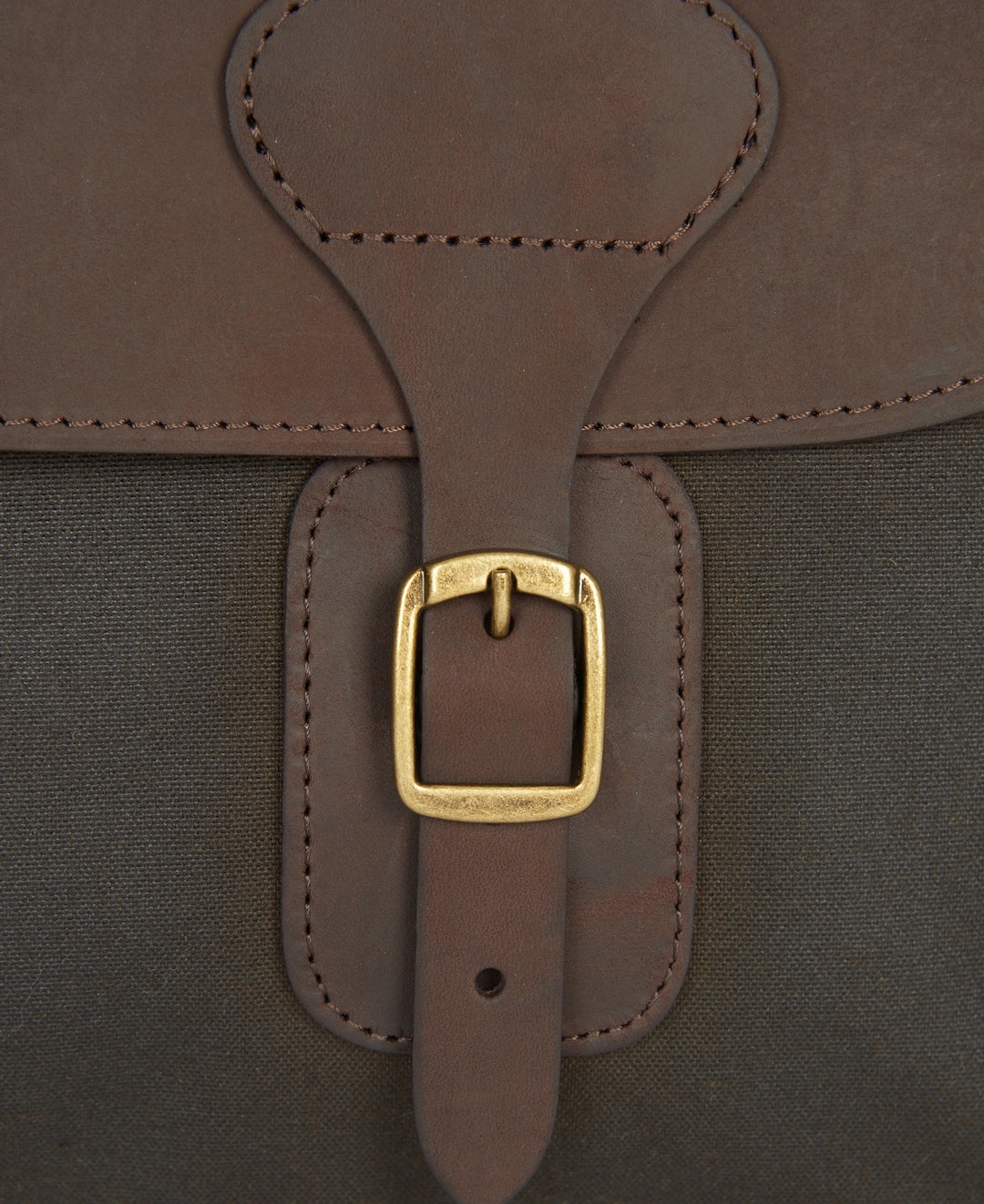 Barbour Waxed & Leather Briefcase Messenger Bag Olive