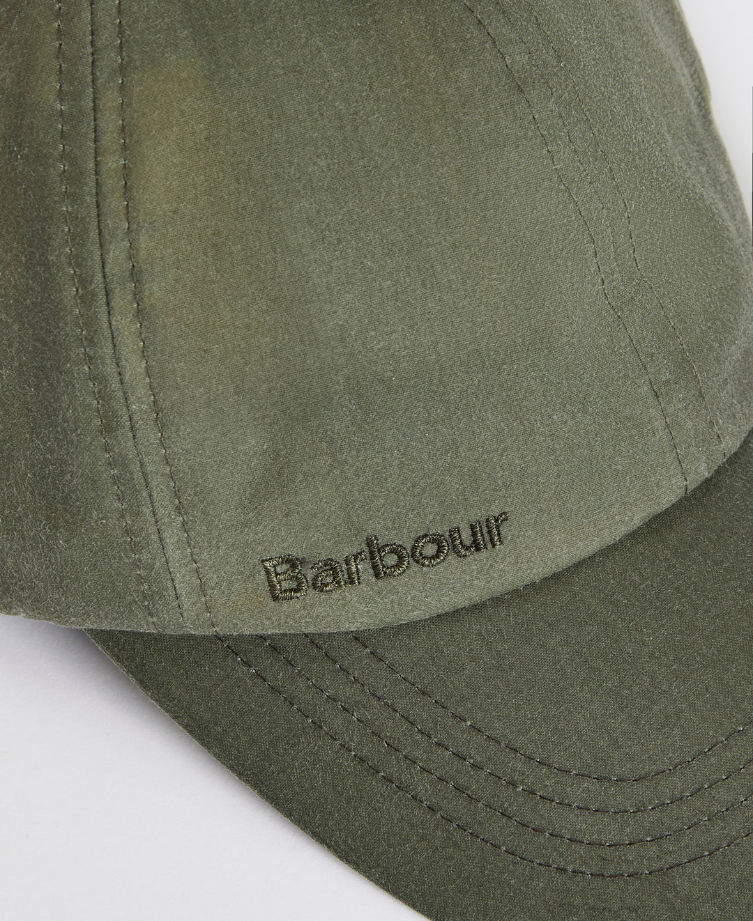 Barbour Adjustable Waxed Cotton Baseball Cap in Light Moss