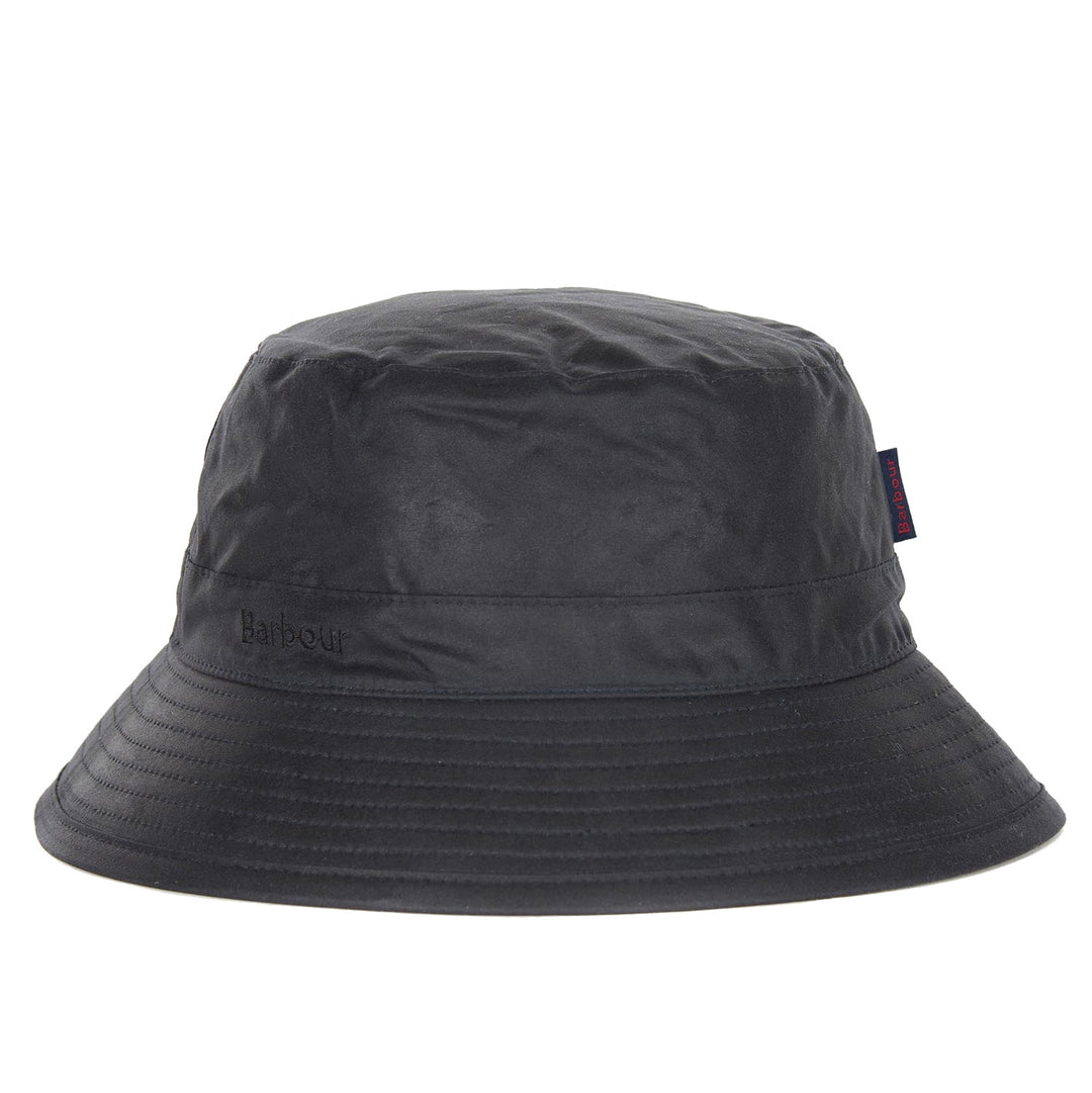 Barbour Waxed Cotton Bucket Hat Navy Blue