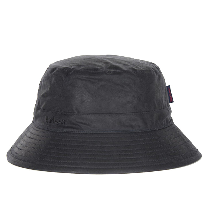 Barbour Waxed Cotton Bucket Hat Navy Blue