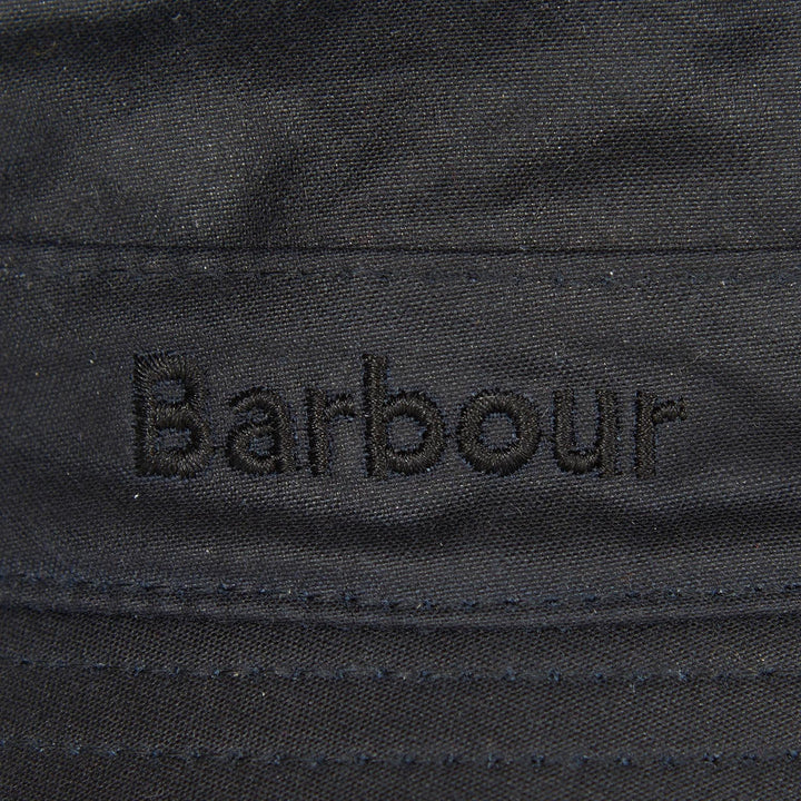 Barbour Waxed Cotton Bucket Hat Navy Blue