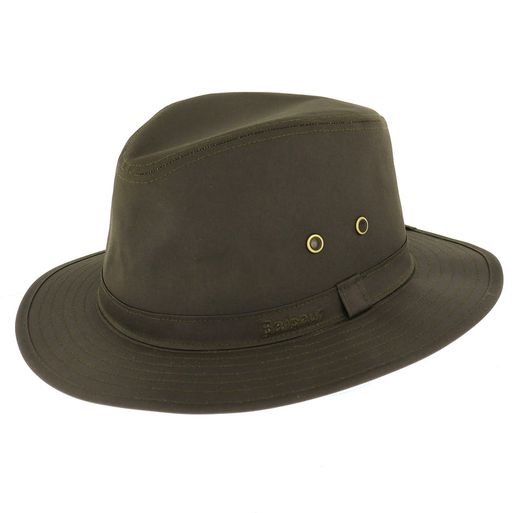 Barbour Dawson Waxed Safari Hat Olive