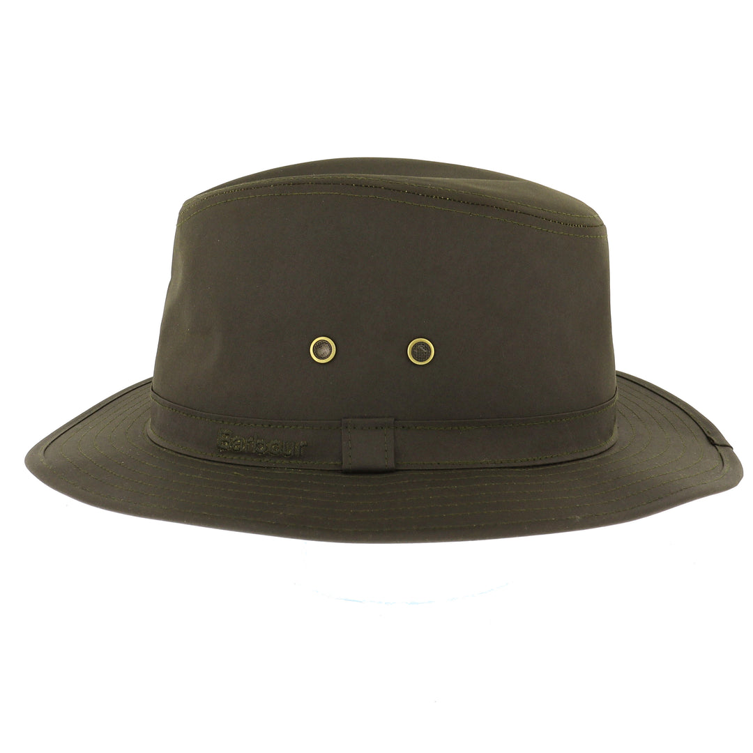 Barbour Dawson Waxed Safari Hat Olive The Hat Company