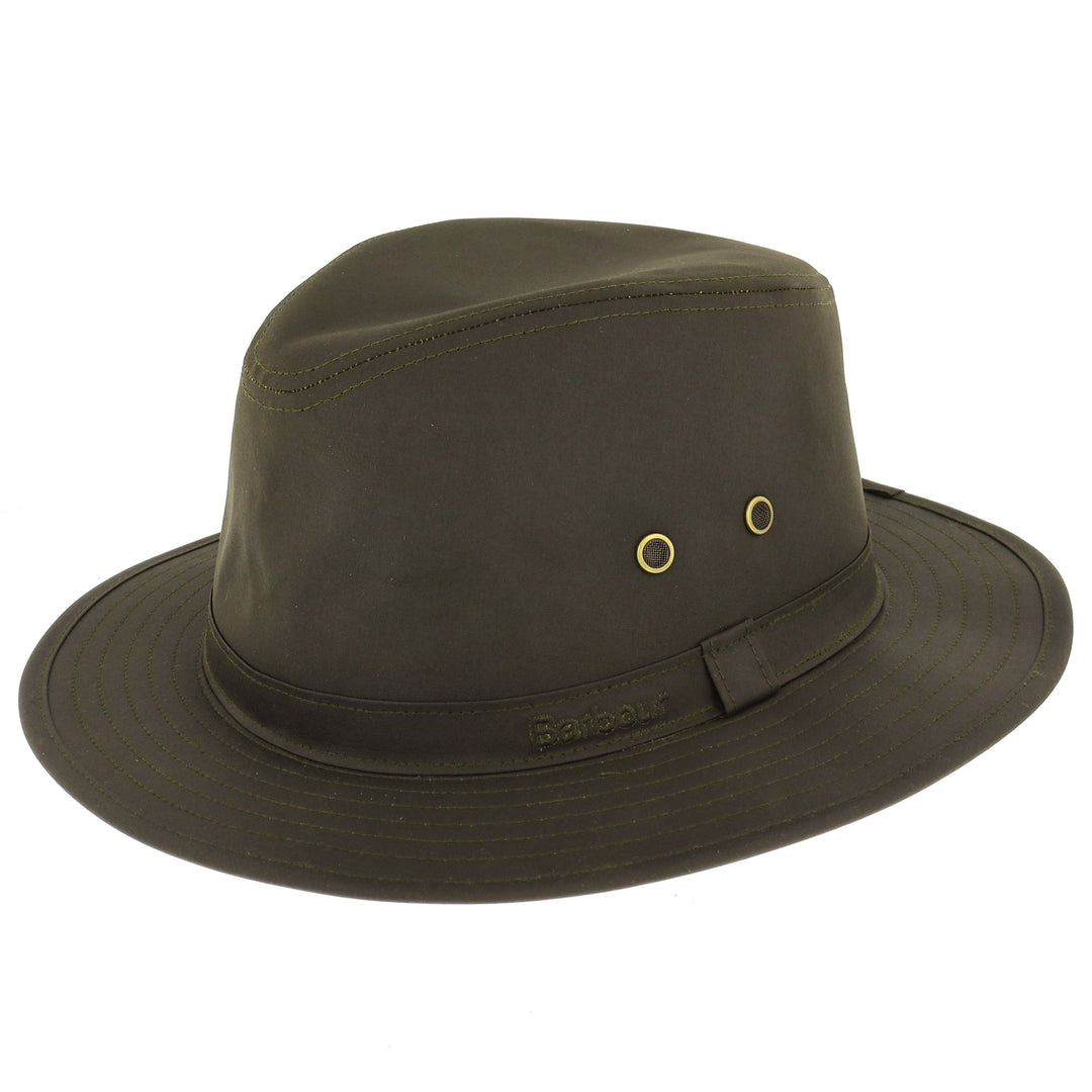 Barbour Dawson Waxed Safari Hat Olive