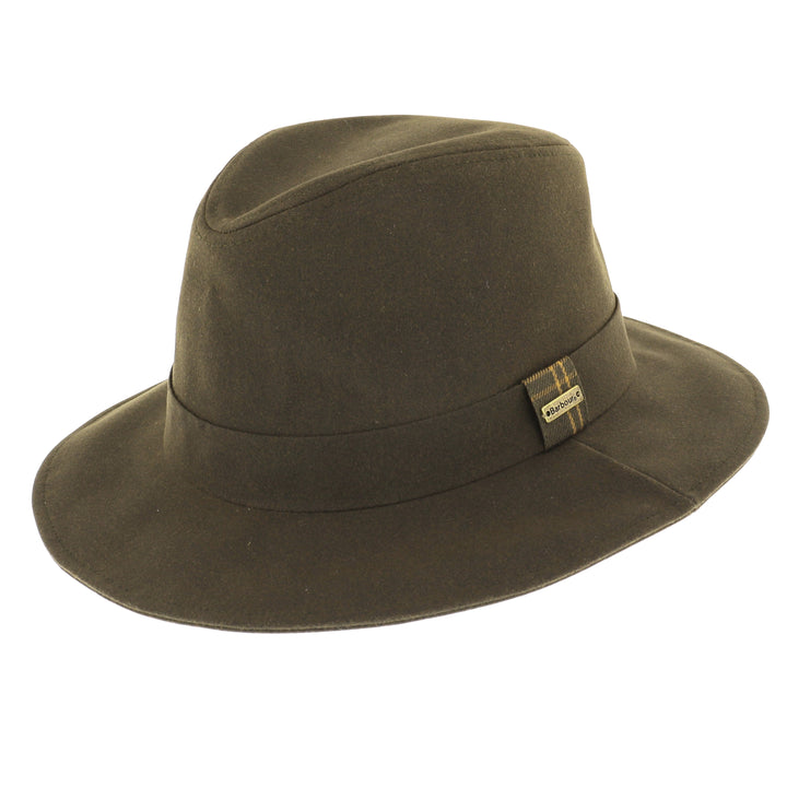 Barbour Women's Vintage Bushman Waxed Cotton Safari Hat Olive