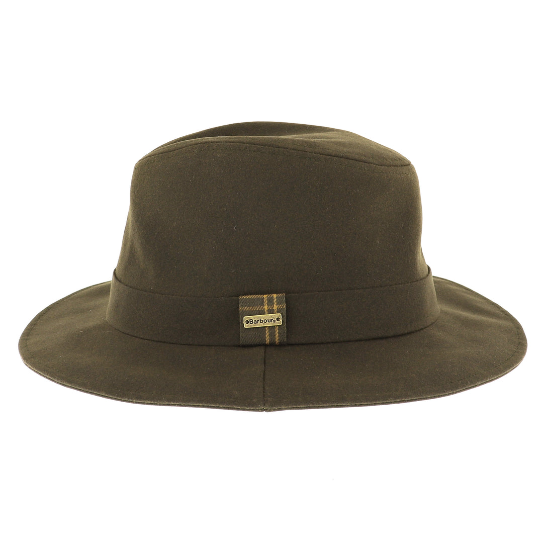 Barbour Women's Vintage Bushman Waxed Cotton Safari Hat Olive