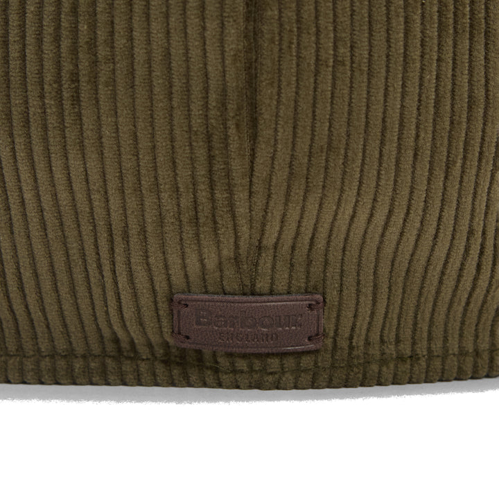 Barbour Westdale Cord Bakerboy Cap in Olive