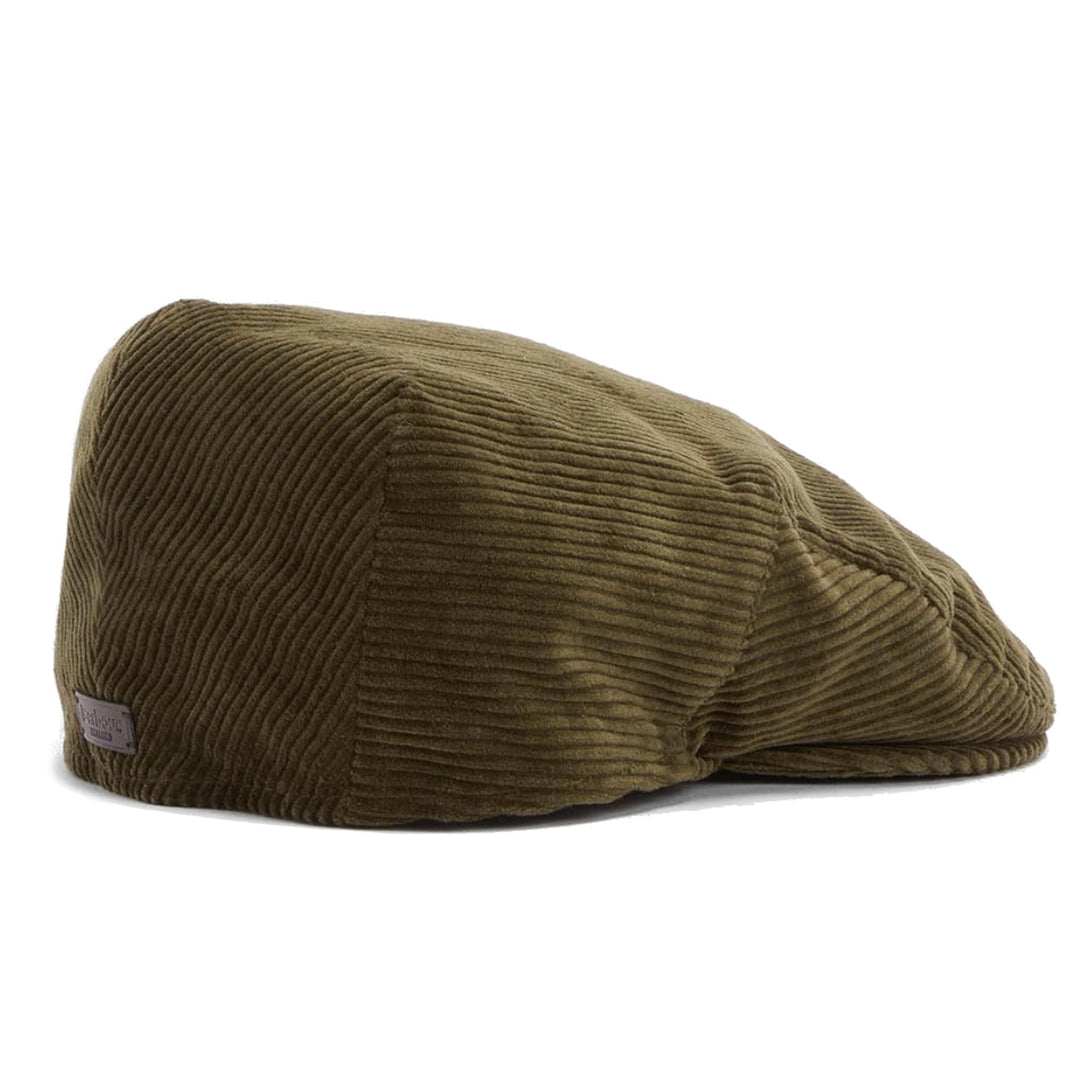 Barbour Westdale Cord Flat Cap in Olive