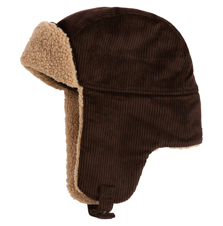 Barbour Westdale Corduroy Trapper Hat Brown