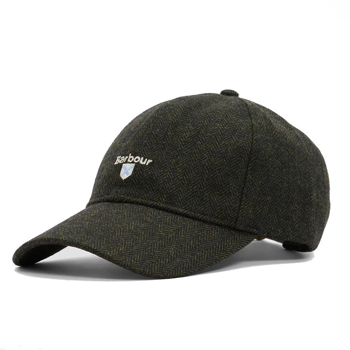 Barbour Barlow Olive Herringbone Baseball Cap