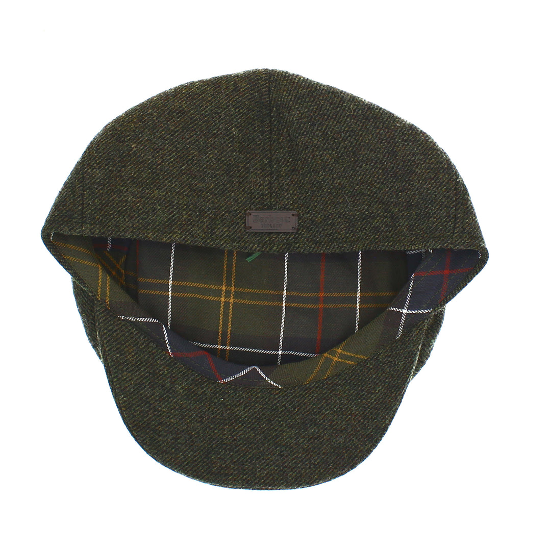 Barbour Claymore Bakerboy Cap in Green Twill