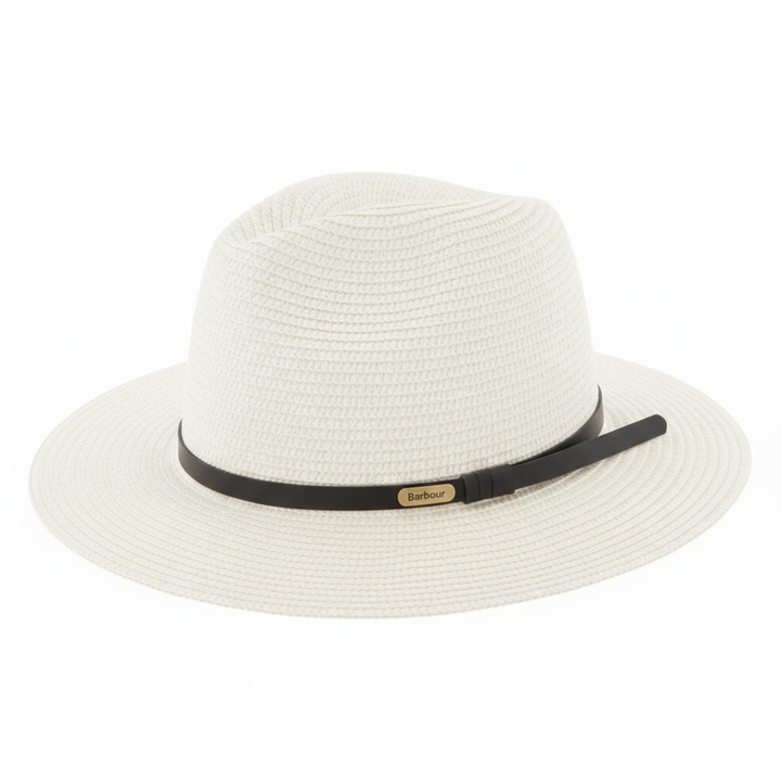 Barbour Women's Evelyn Braid Summer Fedora Hat in Ecru