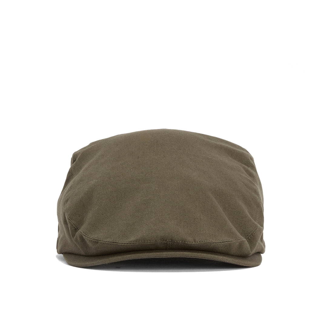 Barbour Finnean Cotton Twill Flat Cap in Olive