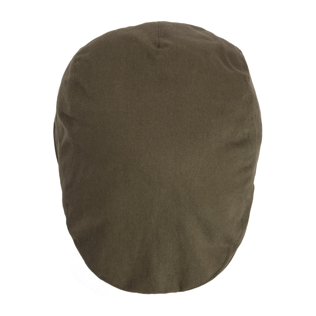 Barbour Finnean Cotton Twill Flat Cap in Olive