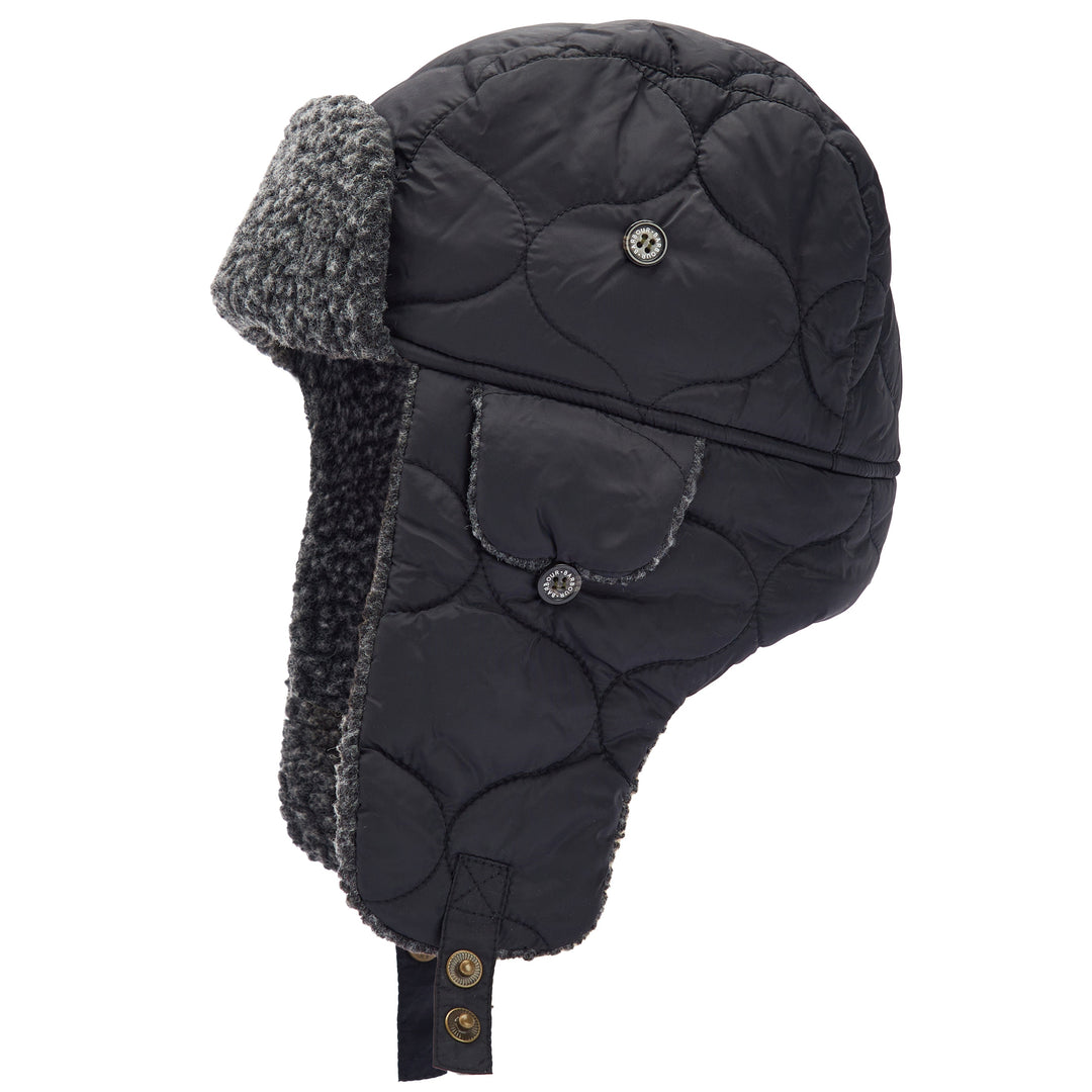 Barbour Sandbay Quilted Trapper Hat Black