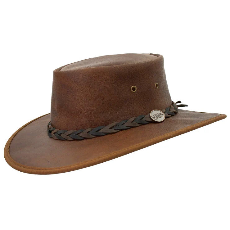 Barmah Squashy Kangaroo Leather Outback Bush Hat (1018) - Hickorystone