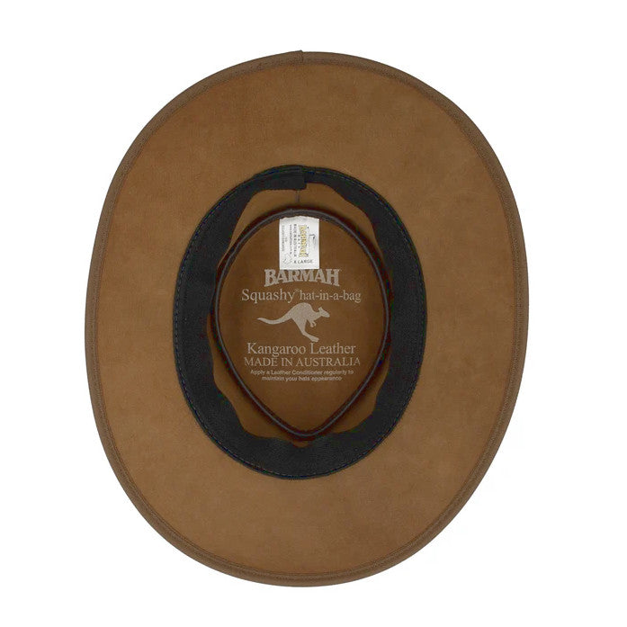 Barmah Squashy Kangaroo Leather Outback Bush Hat (1018) - Hickorystone