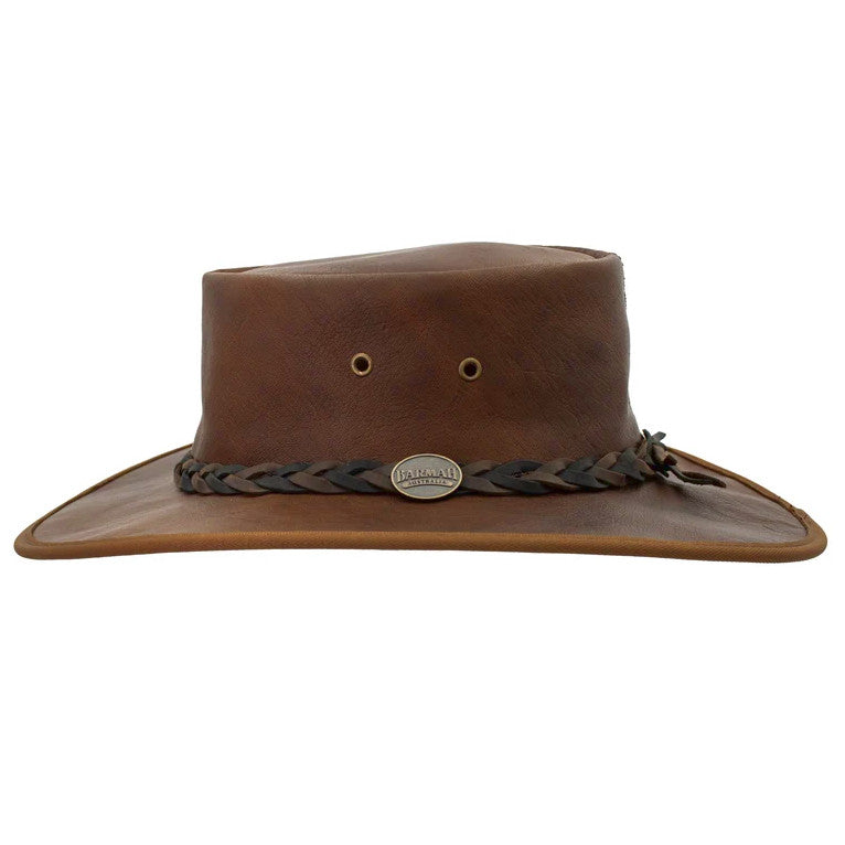 Barmah Squashy Kangaroo Leather Outback Bush Hat (1018) - Hickorystone